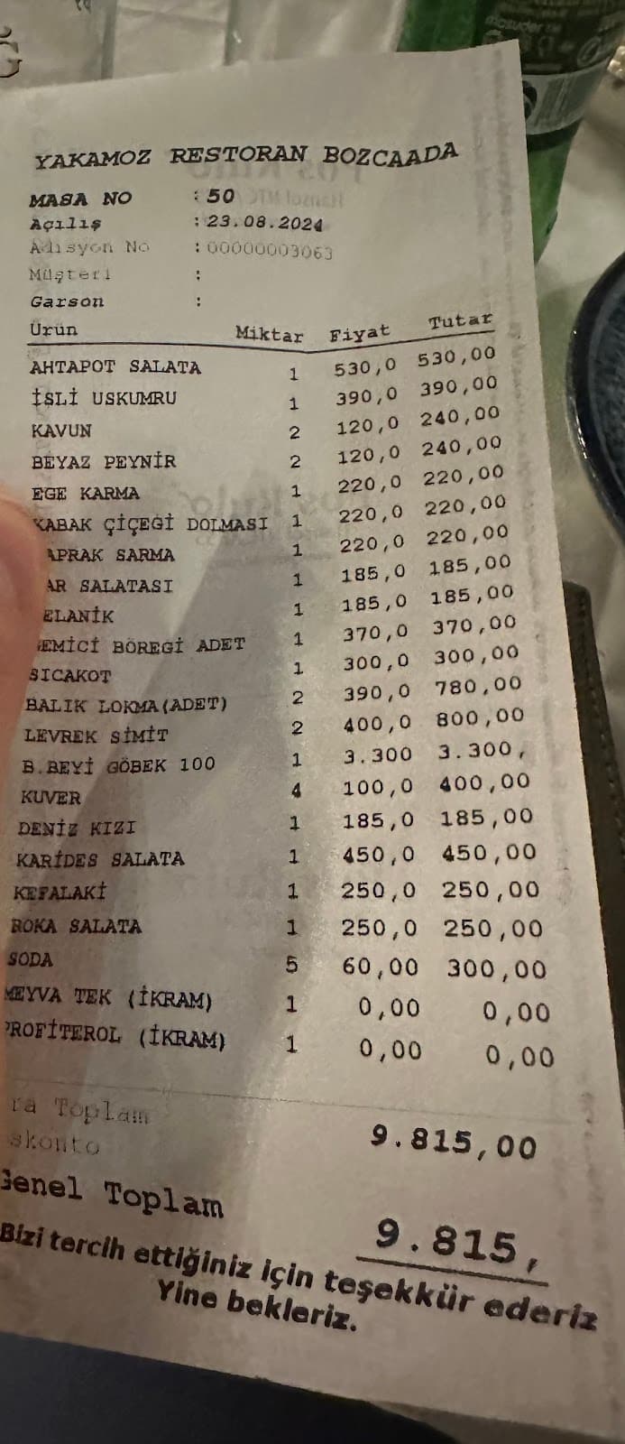 Yakamoz Balık Restaurant