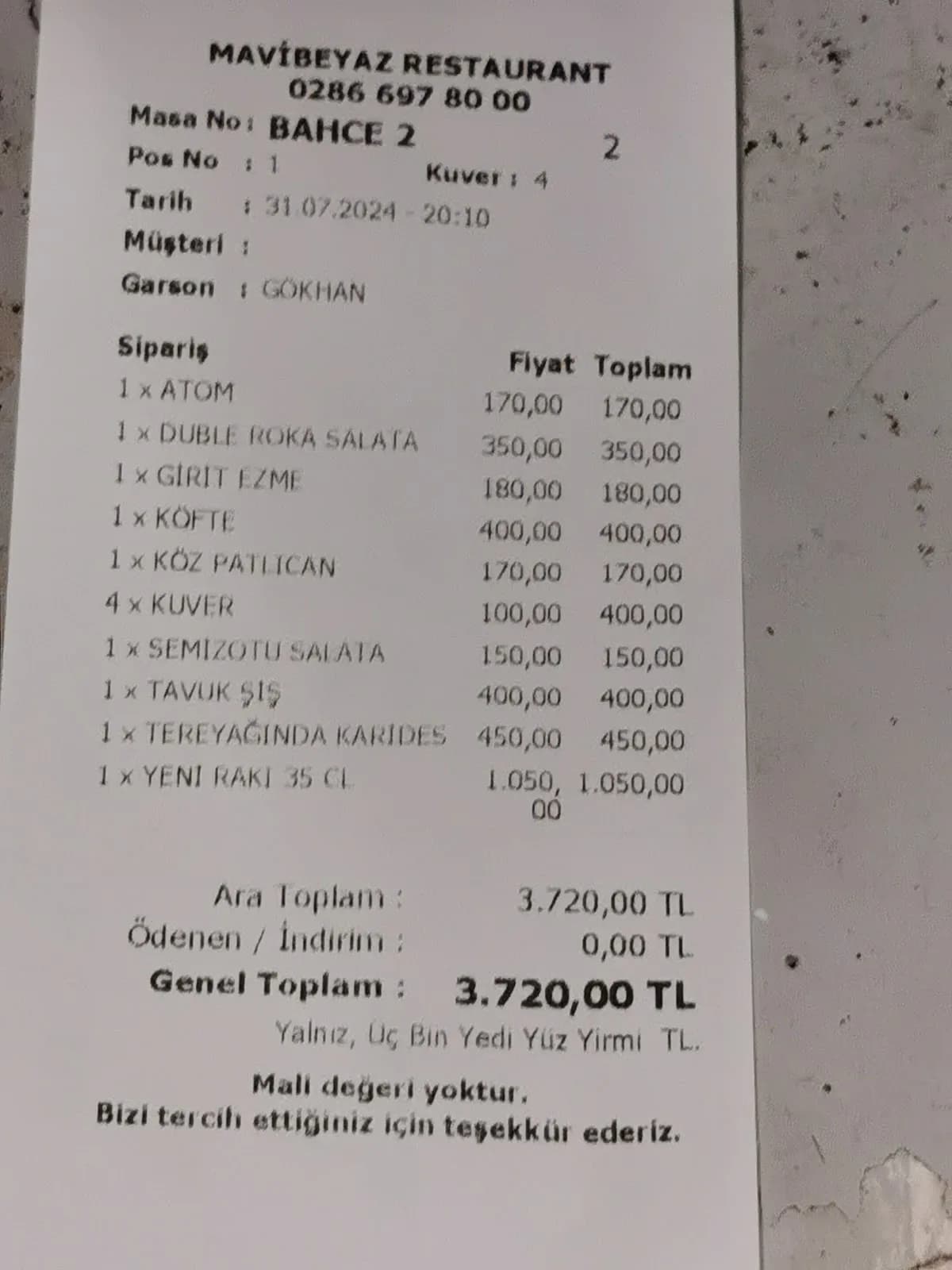 MaviBeyaz Restaurant