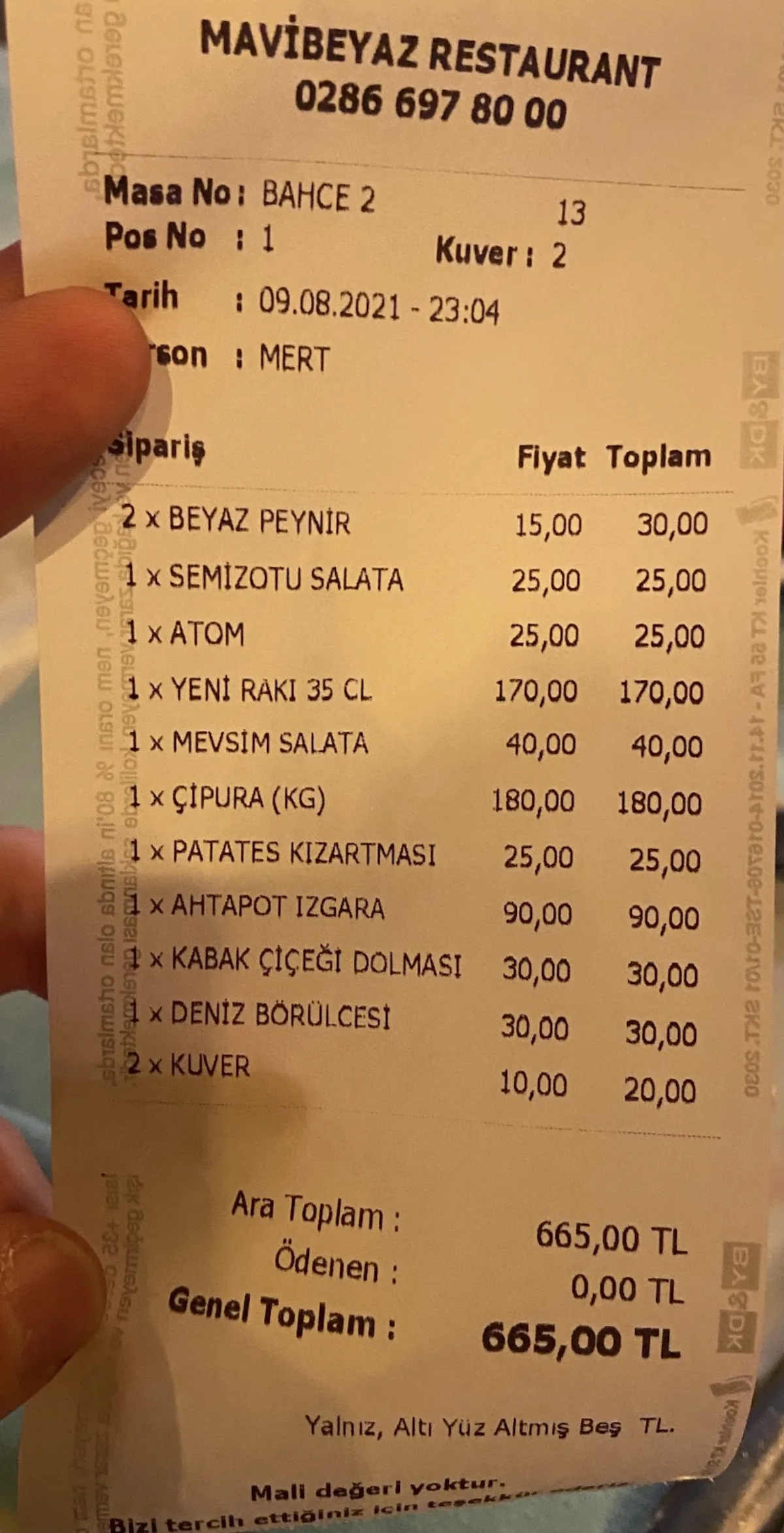 MaviBeyaz Restaurant